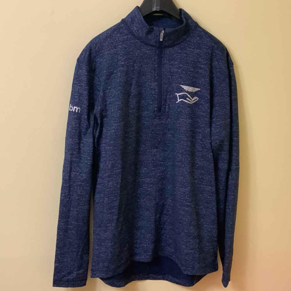 NWOT Delta Airlines Navy Pullover Maintenance Crew Size M ¼ Zip Employee